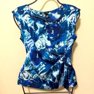 Ann Taylor Faux Wrap Satin Top